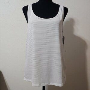 Bally Total Fitness Sleeveless Top White Active Tank Top Size Medium